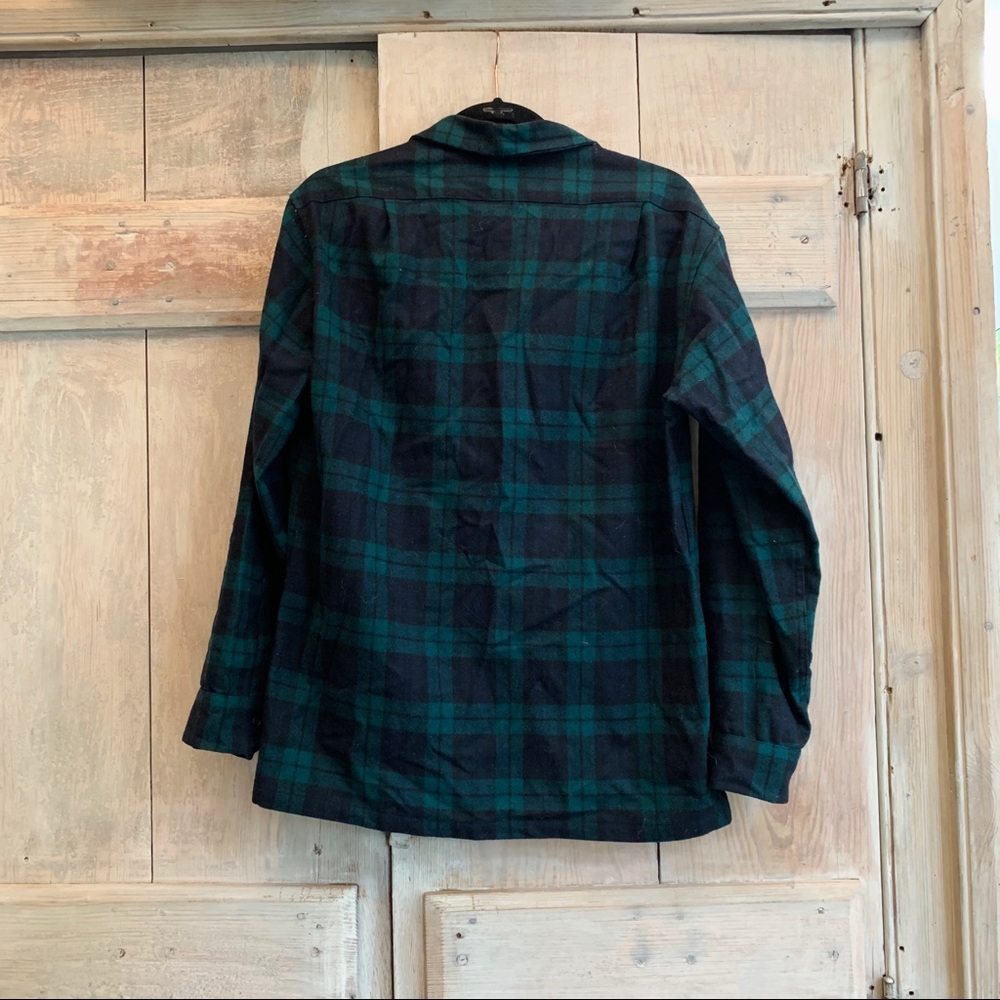 Pendleton | Green Tartan Wool Button Up Shirt - Picture 6 of 6